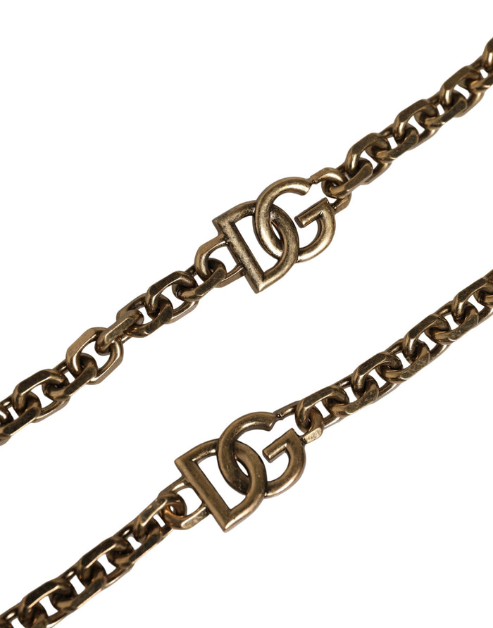 Black Leather Gold Chain Bag Accessory Shoulder Strap Real Brass Zamak Calf
