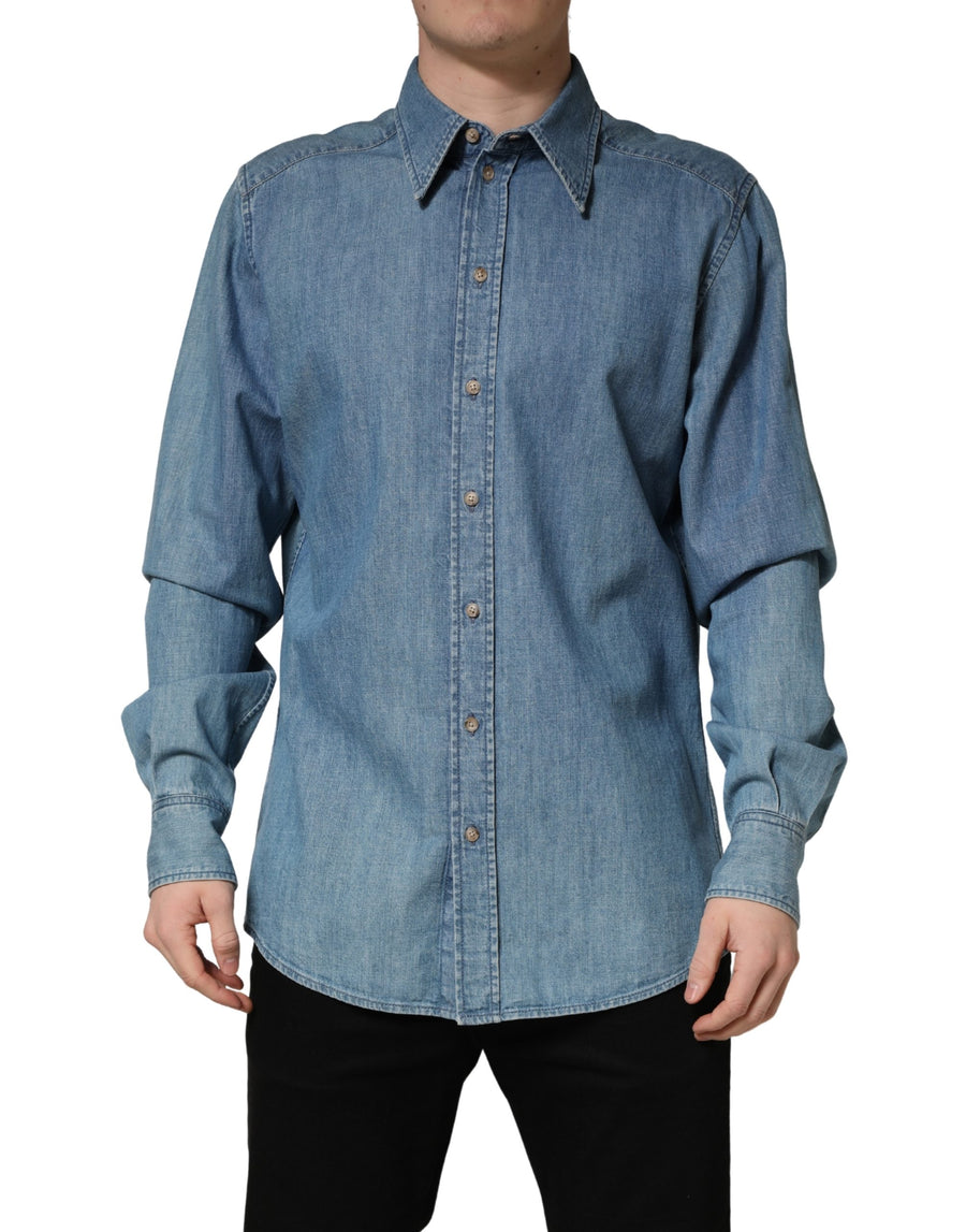 Dolce & Gabbana 98% Cotton 2% Elastane shirt in blue
