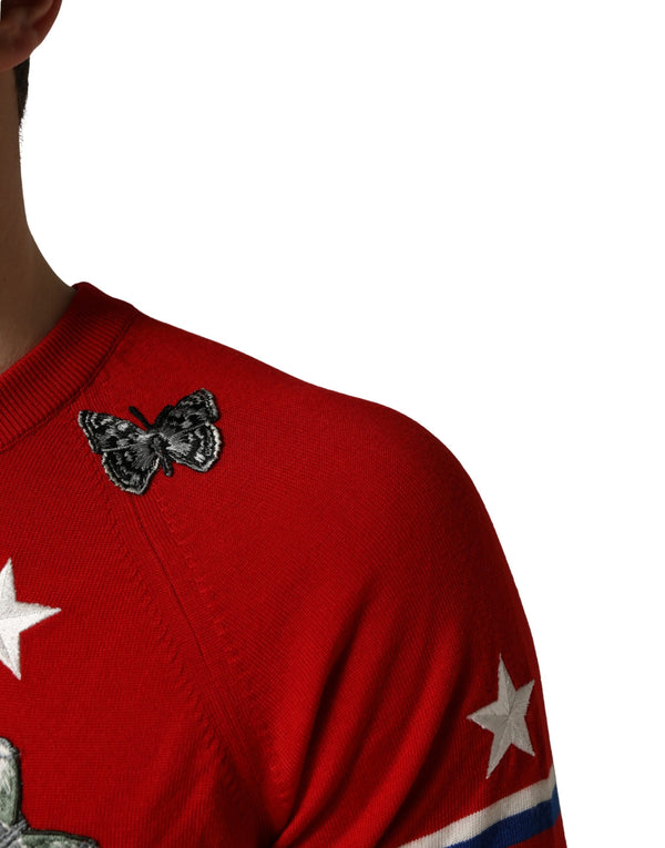 Dolce & Gabbana 100% Virgin Wool sweater in red
