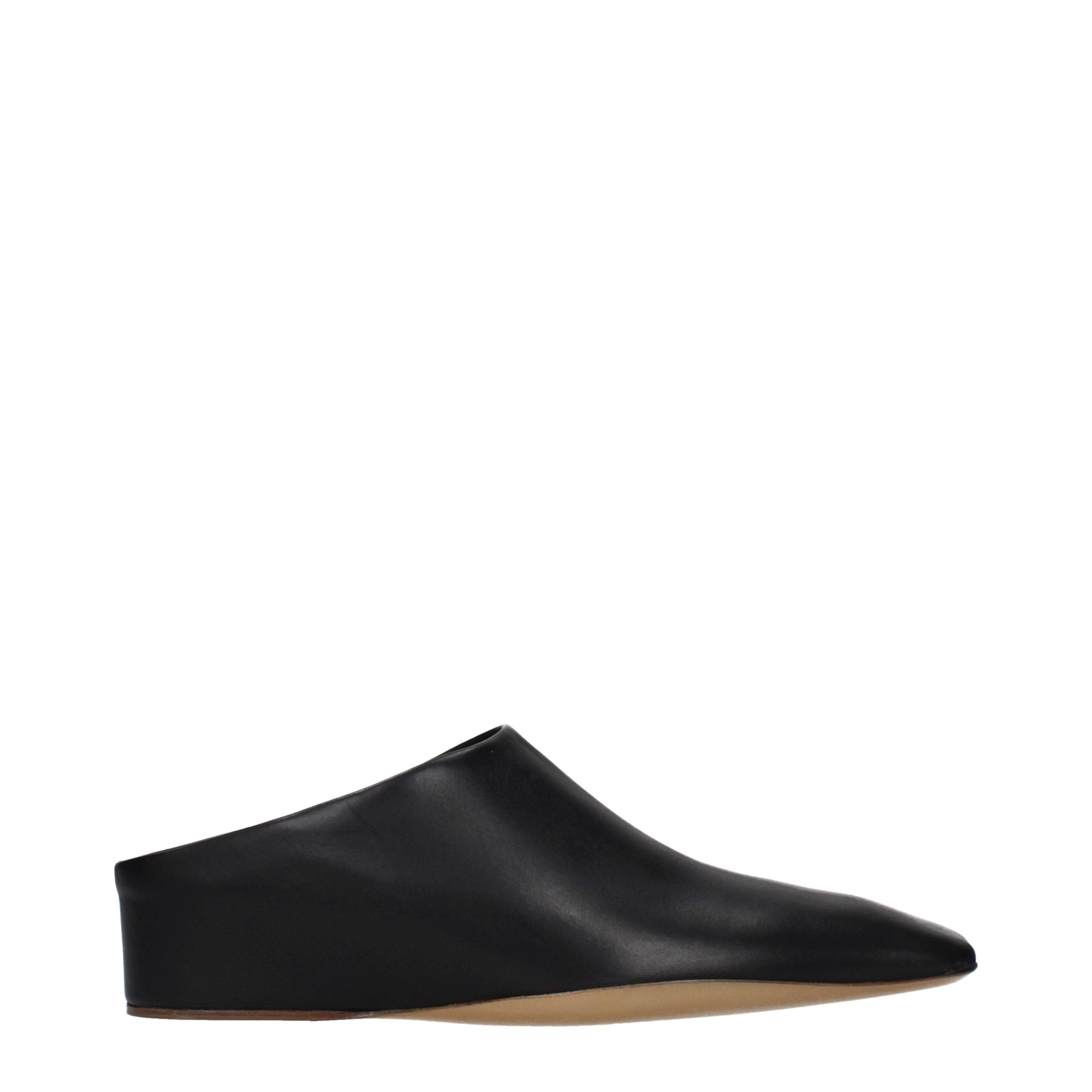 Jil Sander Leather slipper in black