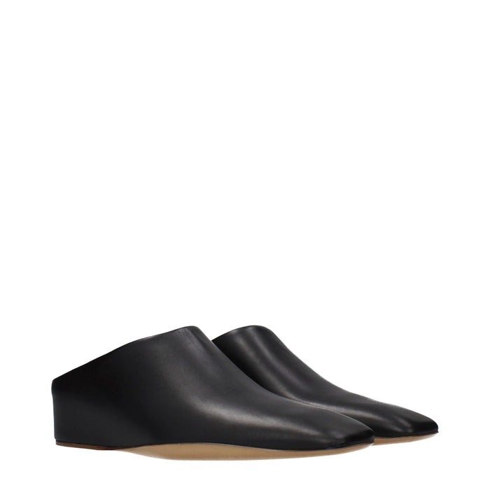 Jil Sander Leather slipper in black — view 2