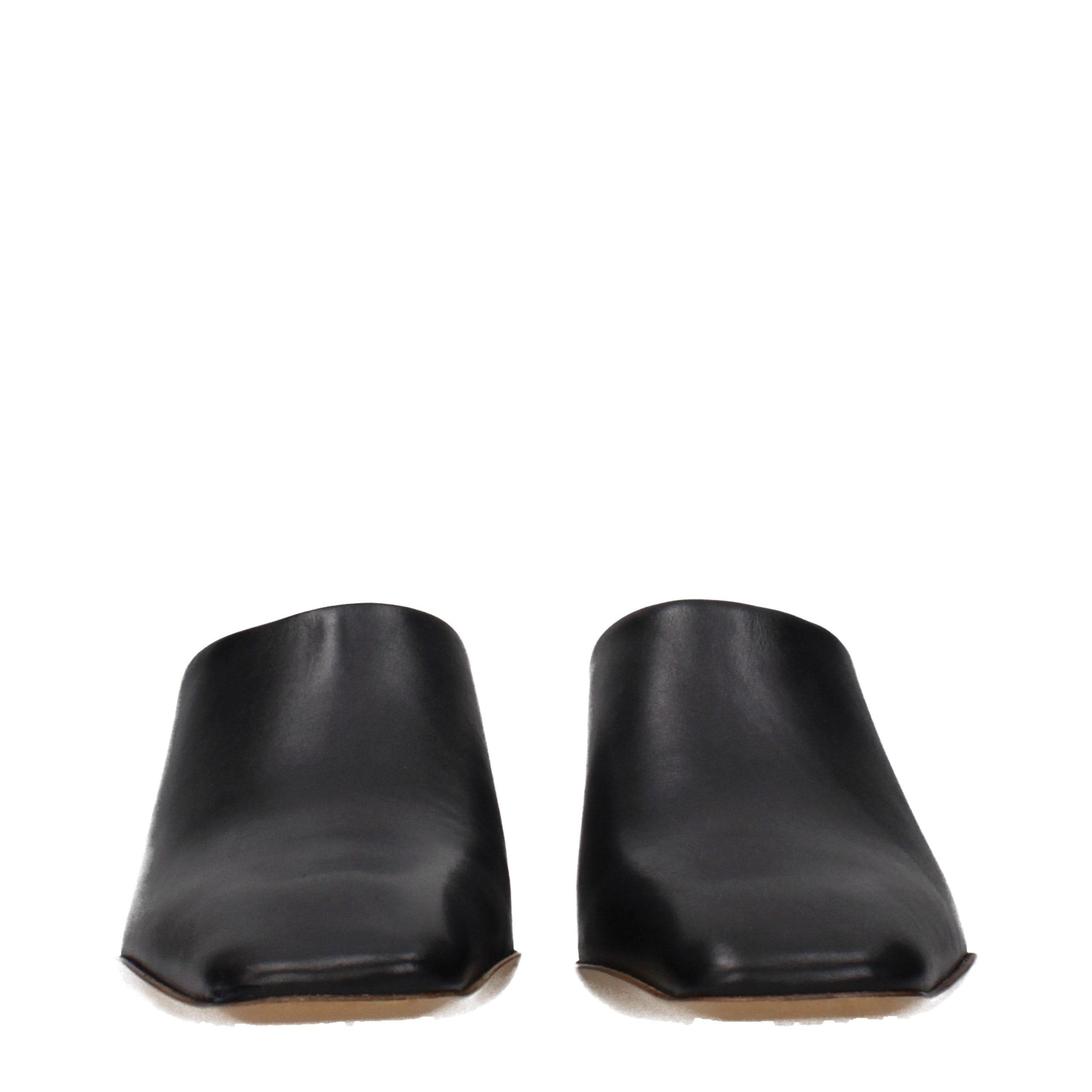 Jil Sander Leather slipper in black — view 3