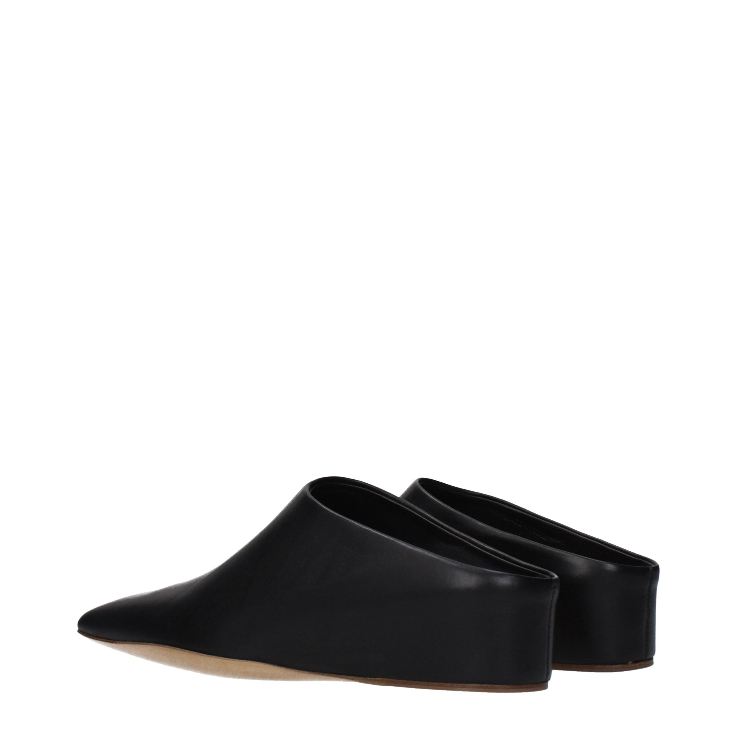 Jil Sander Leather slipper in black — view 4