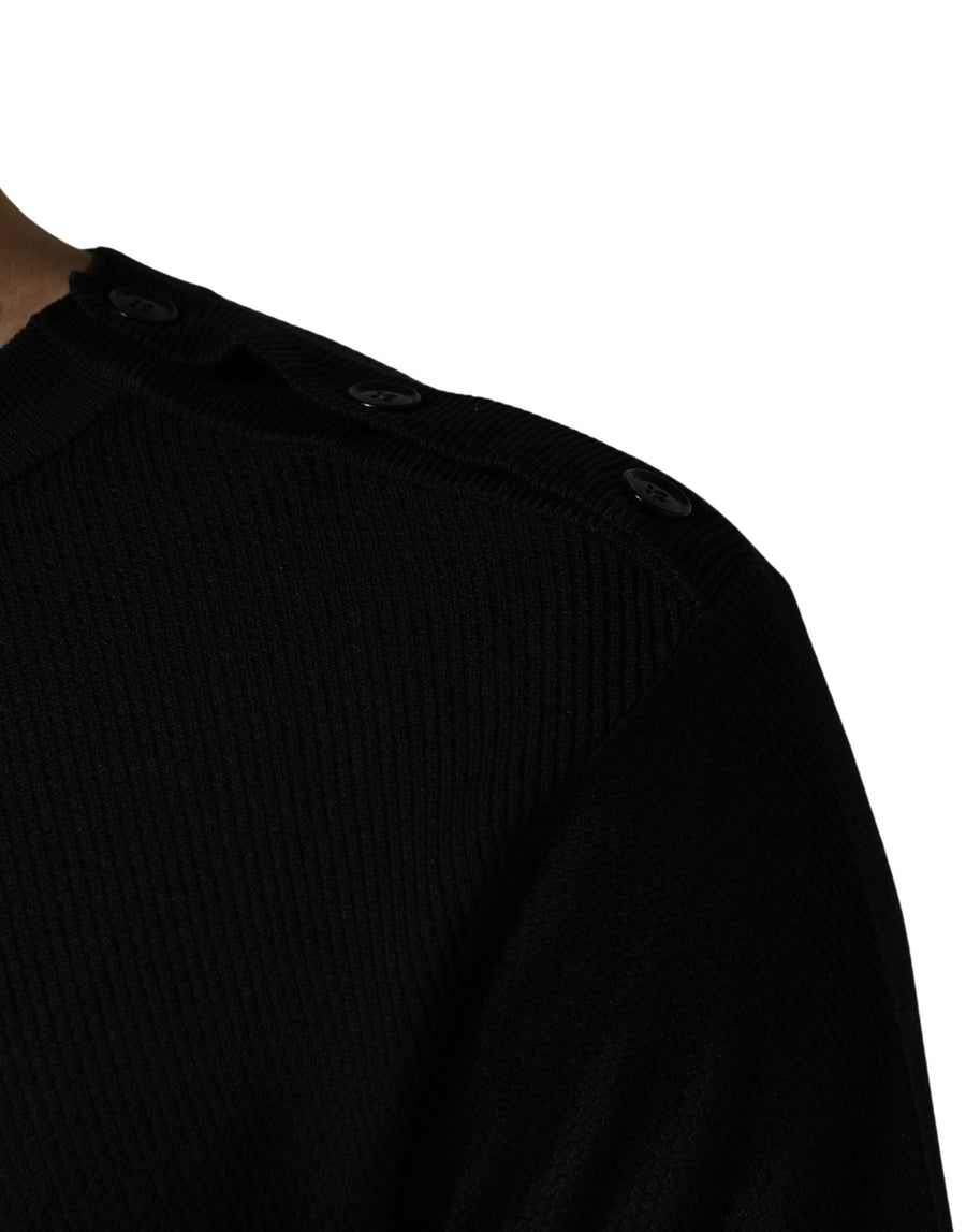 Dolce & Gabbana 45% Cotton 55% Silk sweater in black