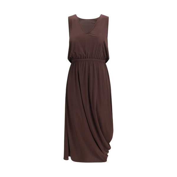 Lemaire 95% Viscose dress in brown