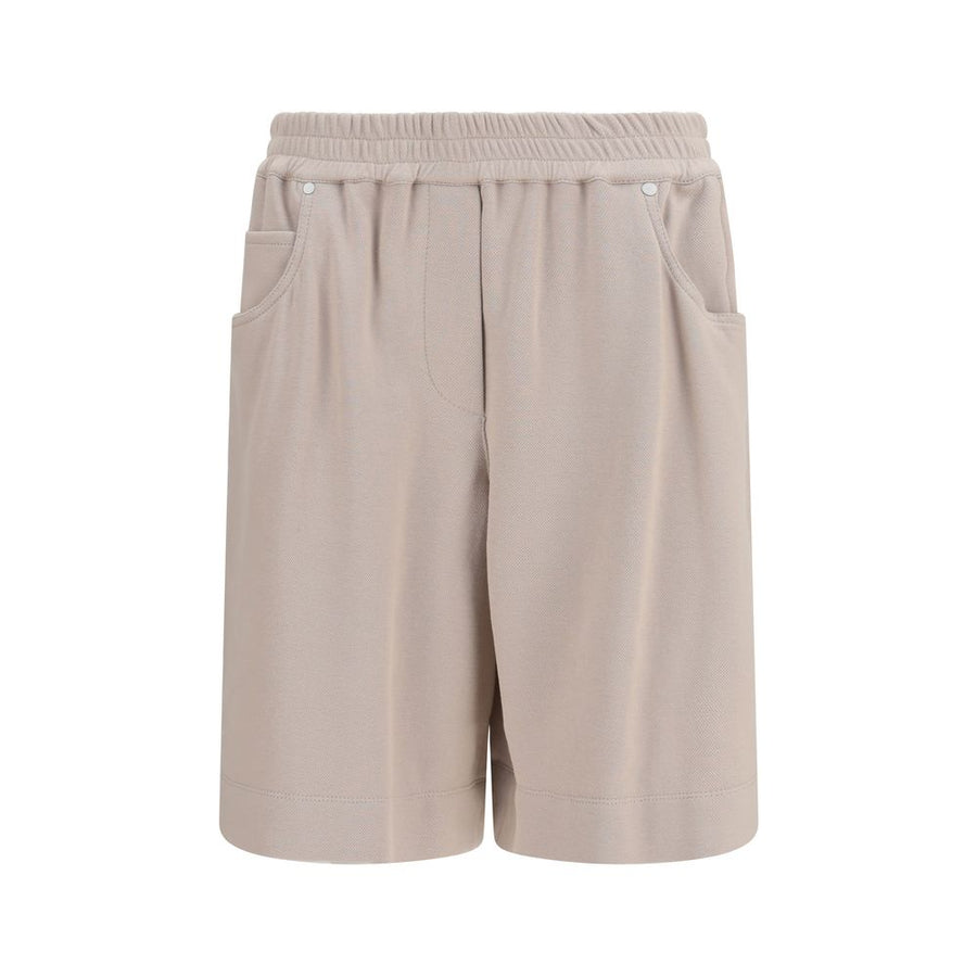 Brunello Cucinelli 100% Cotton bermuda shorts in beige