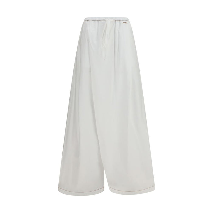 Marni 100% Cotton trousers in white