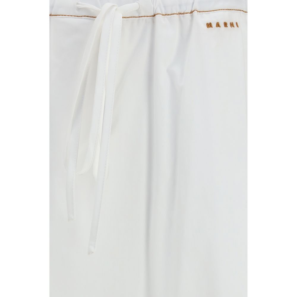 Marni 100% Cotton trousers in white — view 3
