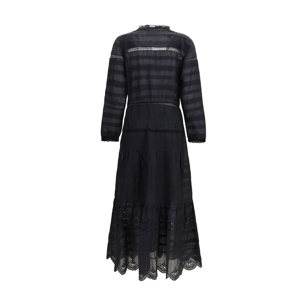 Marant Etoile 100% Cotton dress in black — view 2