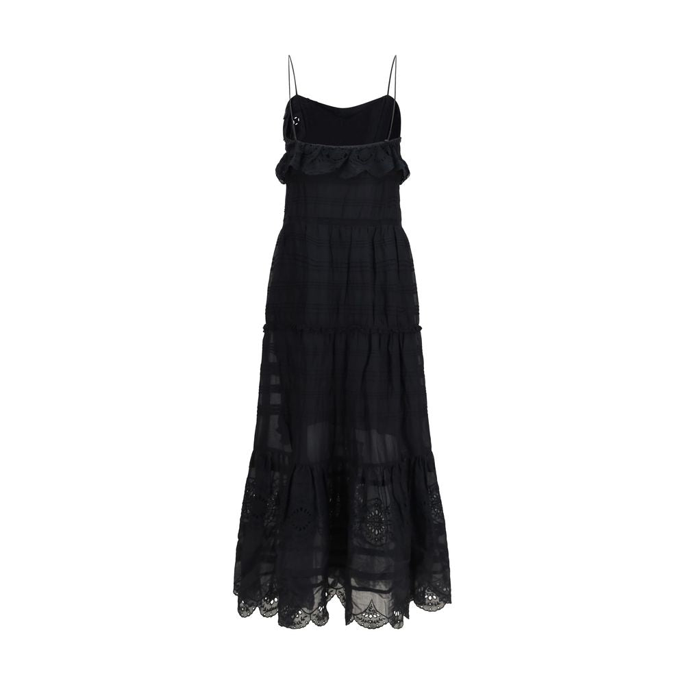 Marant Etoile 100% Cotton dress in black — view 2