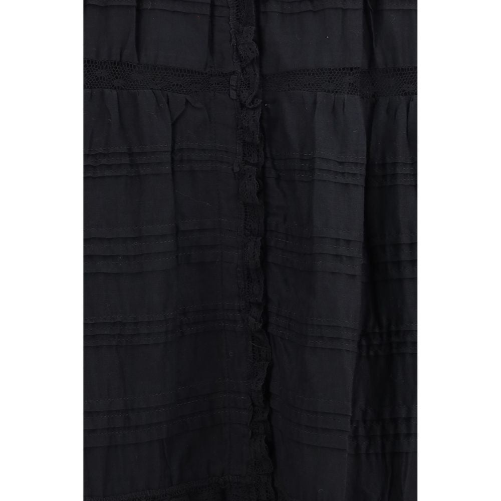 Marant Etoile 100% Cotton dress in black — view 3