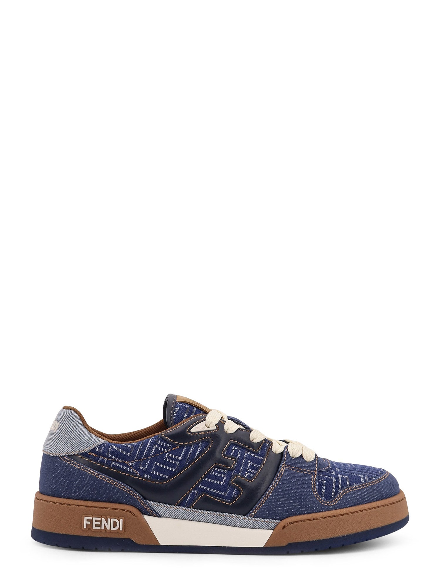 Fendi Sneakers Ston+abiss Blu+ghiac Cotone Poliestere
