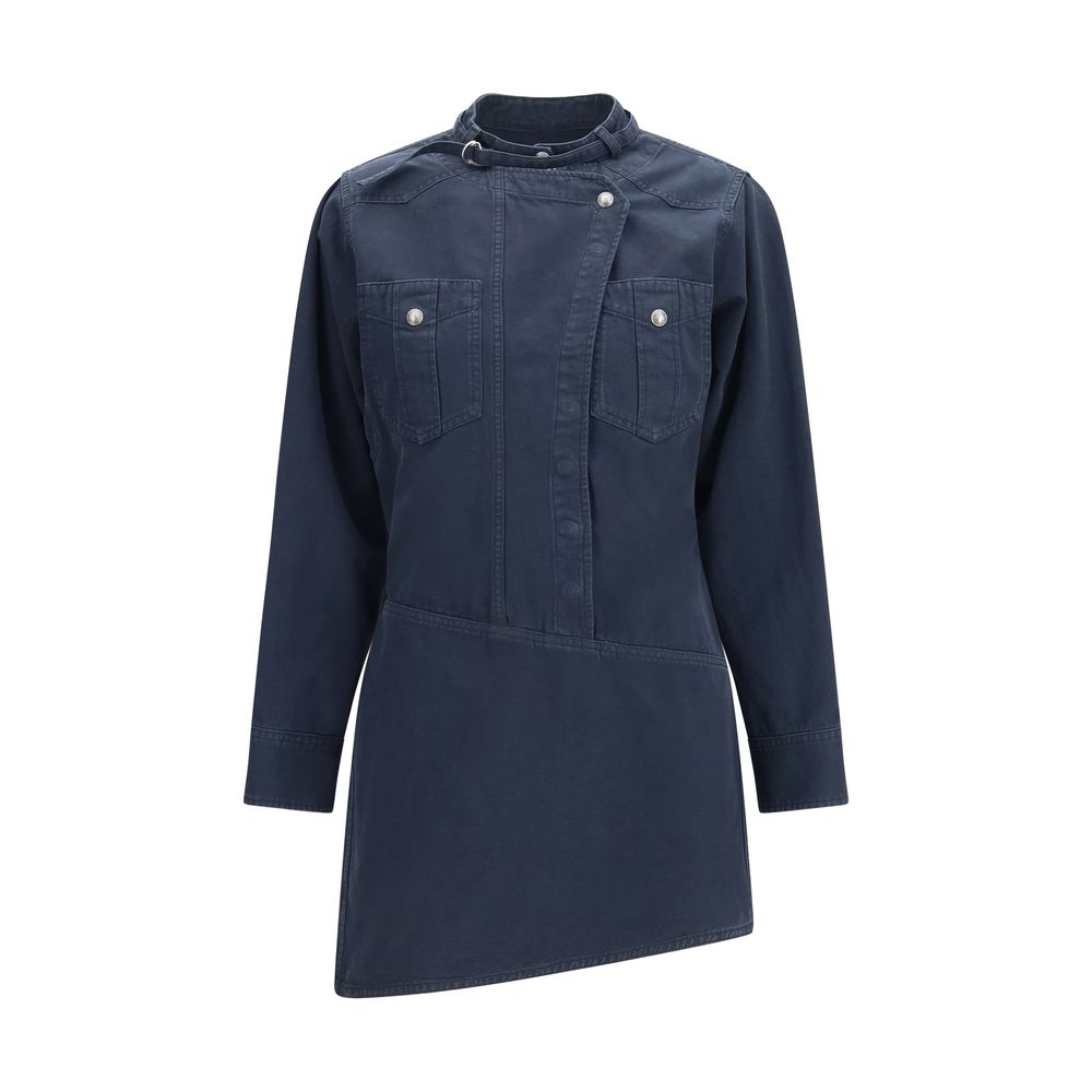 Marant Etoile 100% Cotton shirt dress in blue