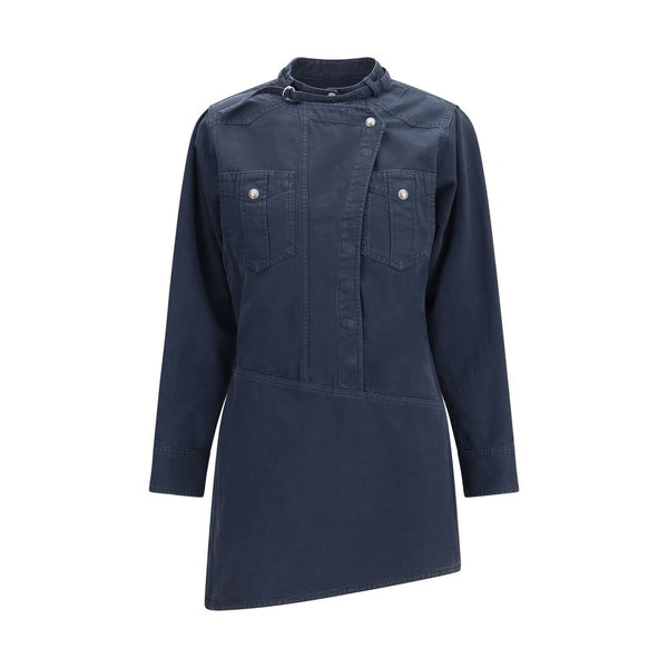 Marant Etoile 100% Cotton shirt dress in blue