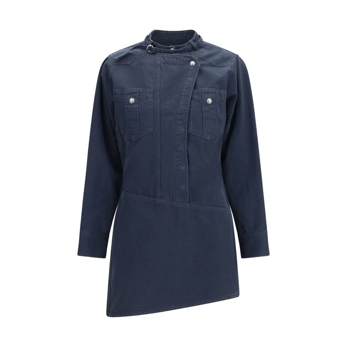 Marant Etoile 100% Cotton shirt dress in blue