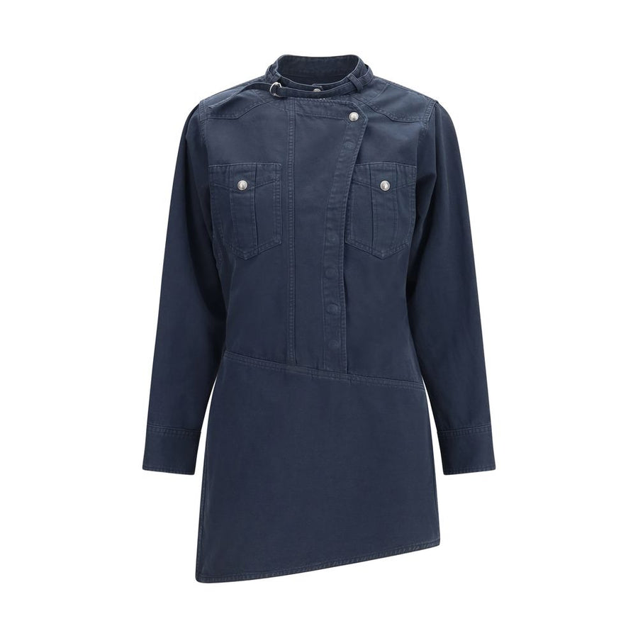 Marant Etoile 100% Cotton shirt dress in blue