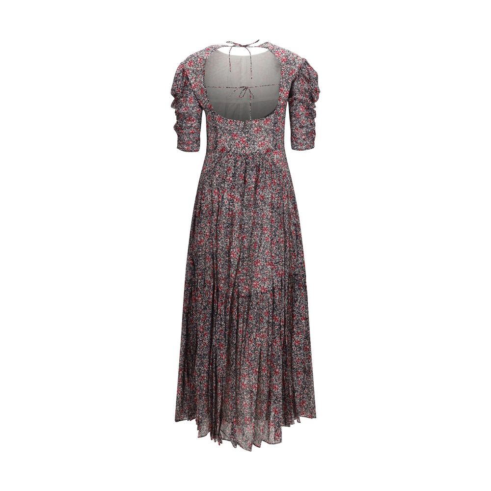 Marant Etoile 100% Cotton dress in purple — view 2