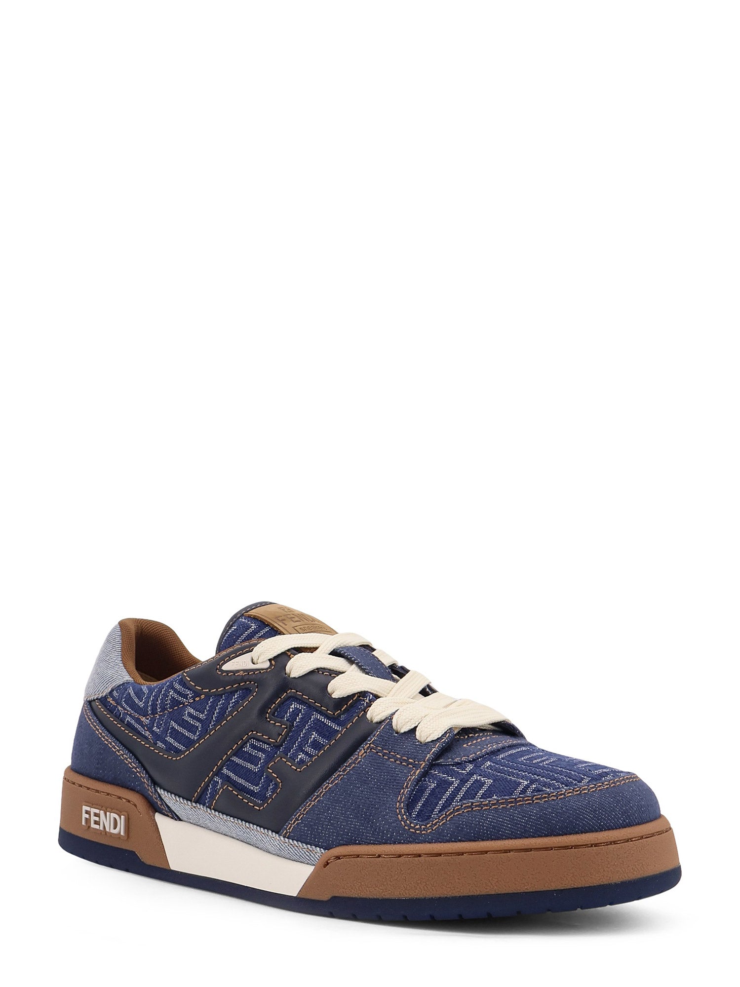 Fendi Sneakers Ston+abiss Blu+ghiac Cotone Poliestere