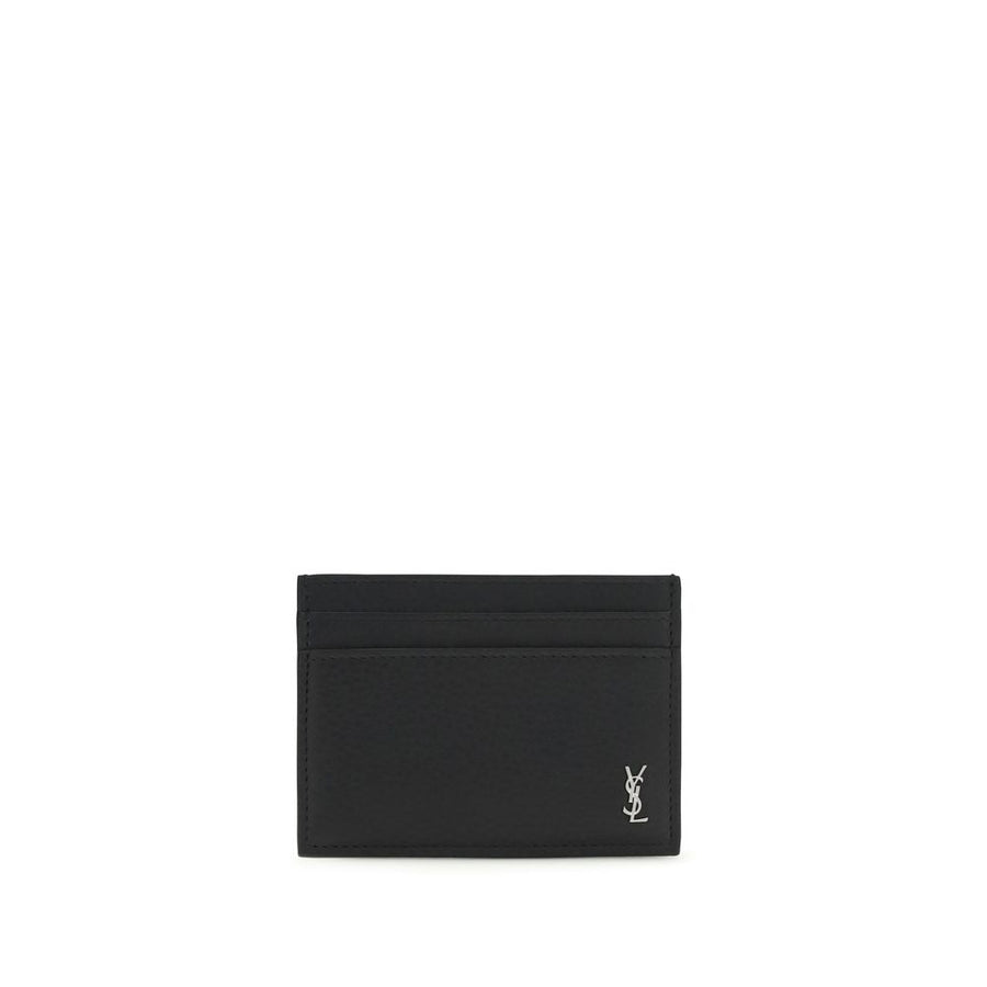 Saint Laurent 100% Calf Leather Bos Taurus card case in black