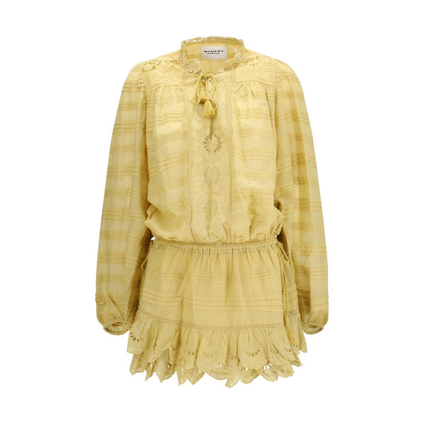 Marant Etoile 100% Cotton dress in yellow