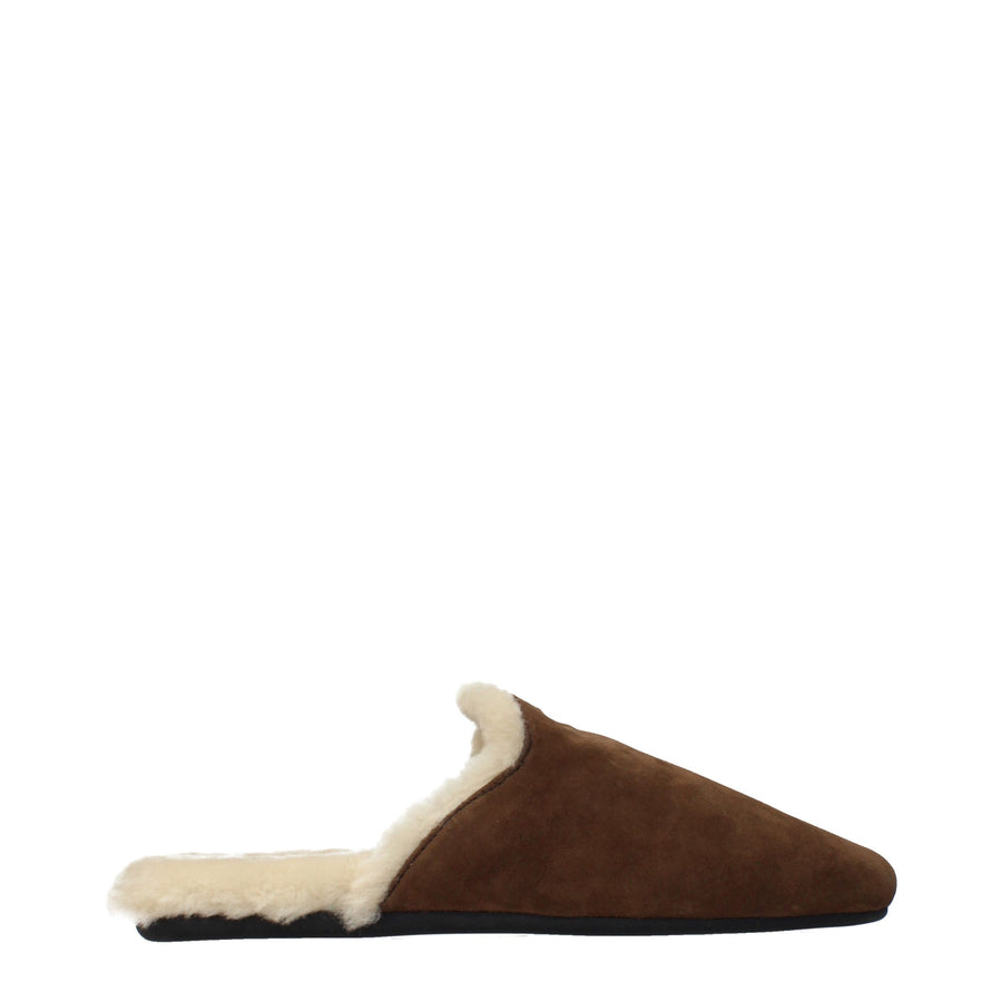 Prada Suede upper slipper in brown