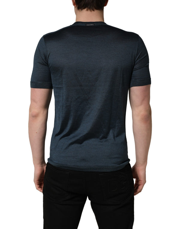 Dolce & Gabbana 100% Silk t-shirt in blue