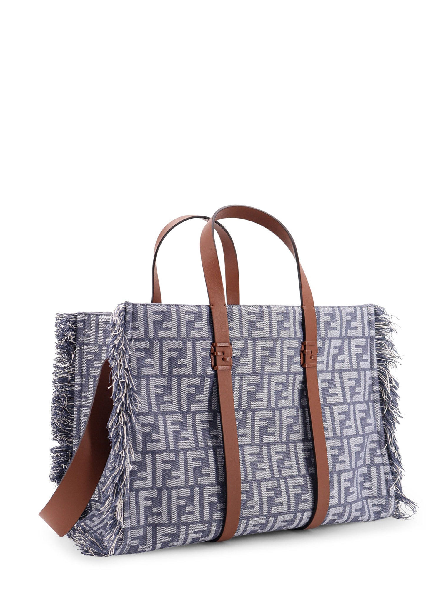 Fendi Bags Mirto+dark Nut+os Tessuto Jacquard Ff