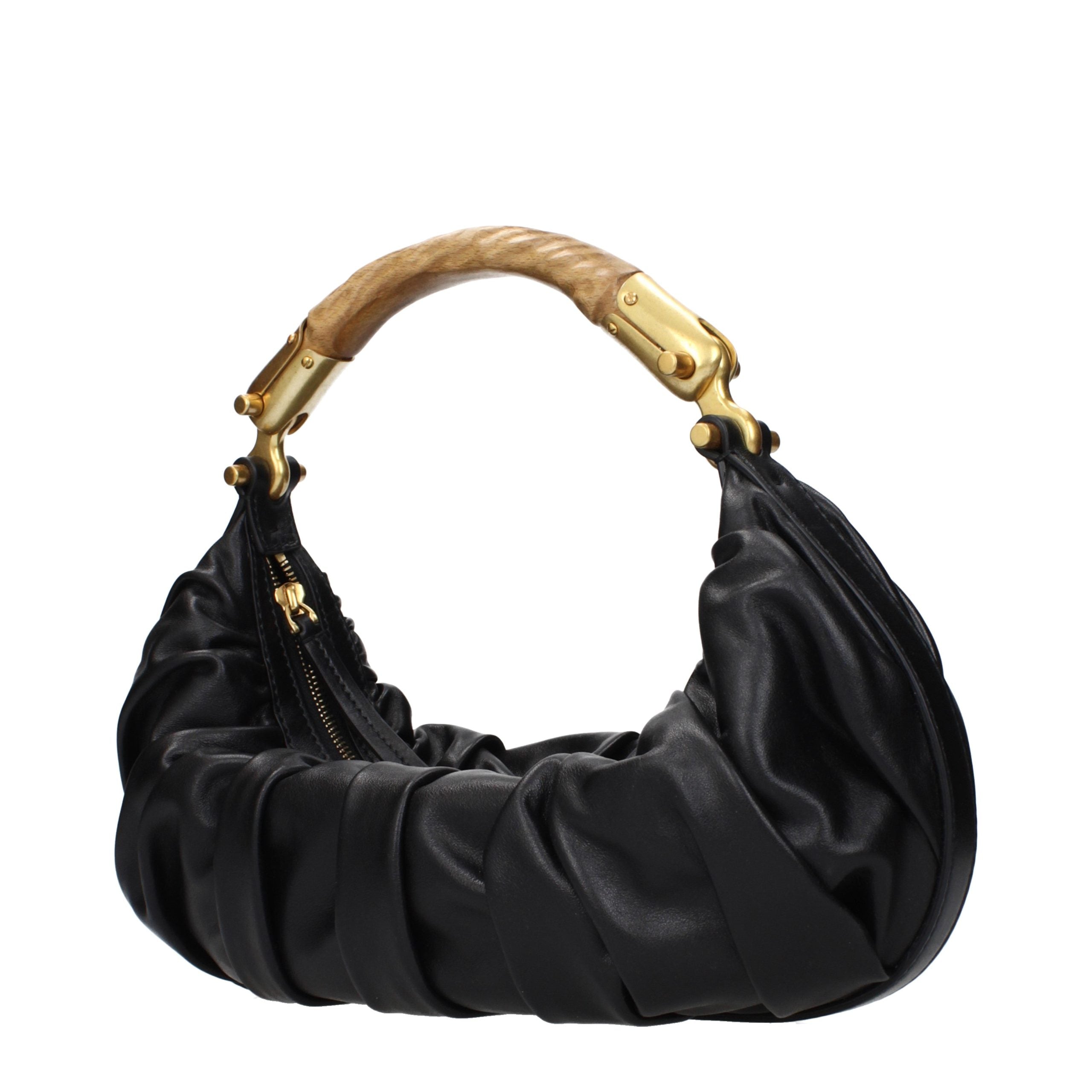 Black Leather Handbag Bag