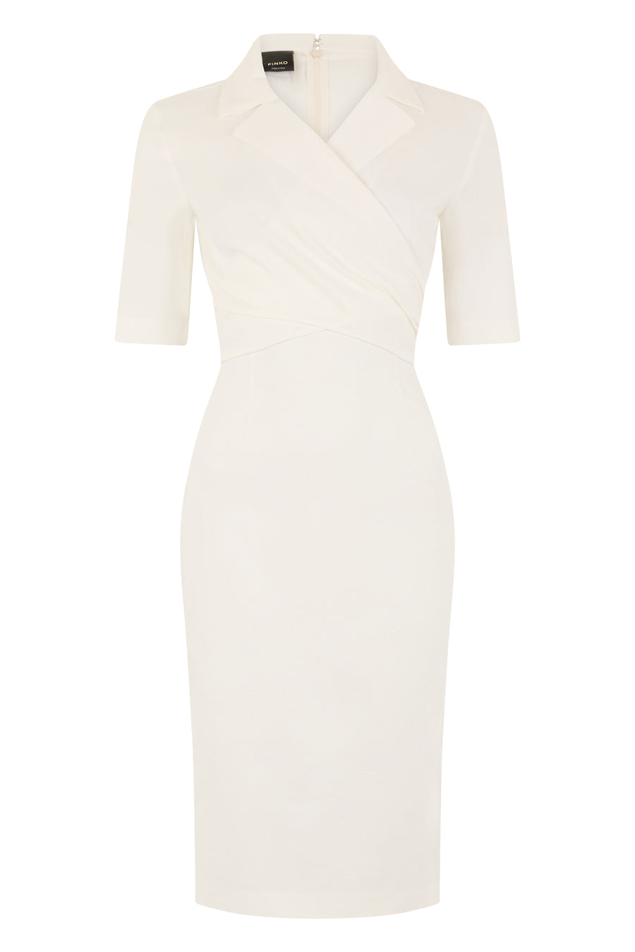 Midi Dress With Bow White White/snow Linen