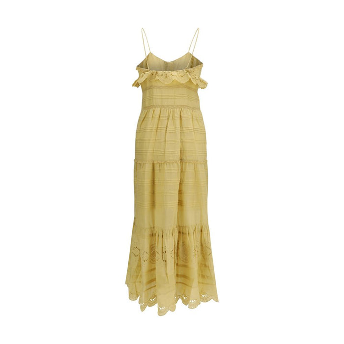 Marant Etoile 100% Cotton dress in beige — view 2