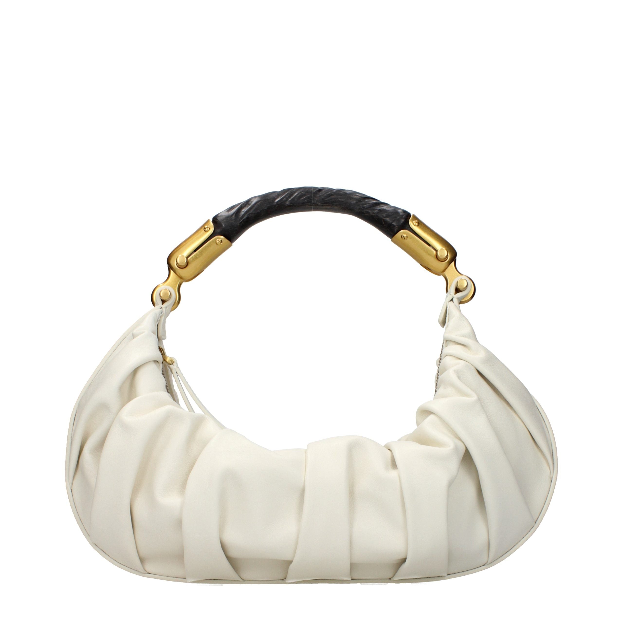 Beige Leather Handbag Bag