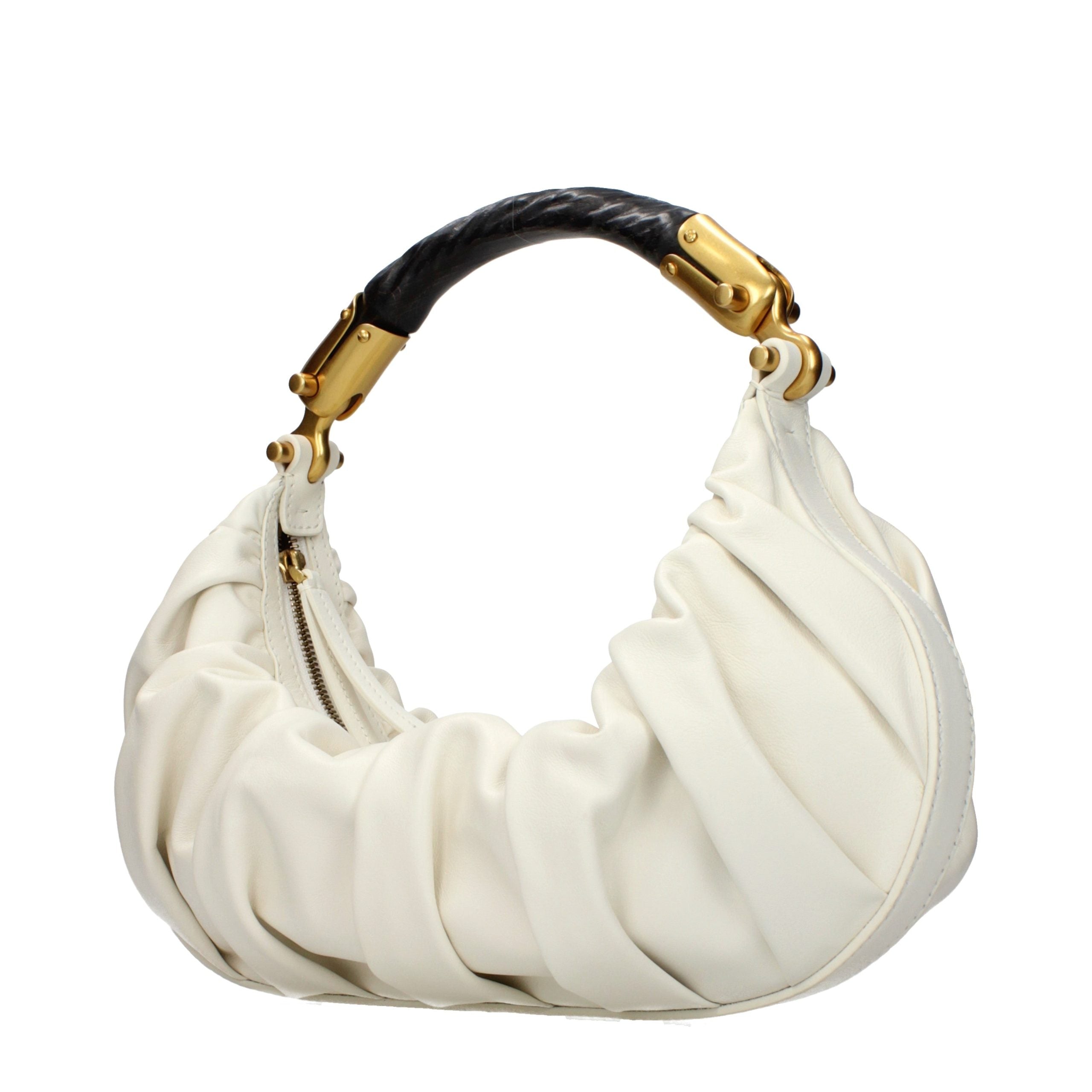 Beige Leather Handbag Bag