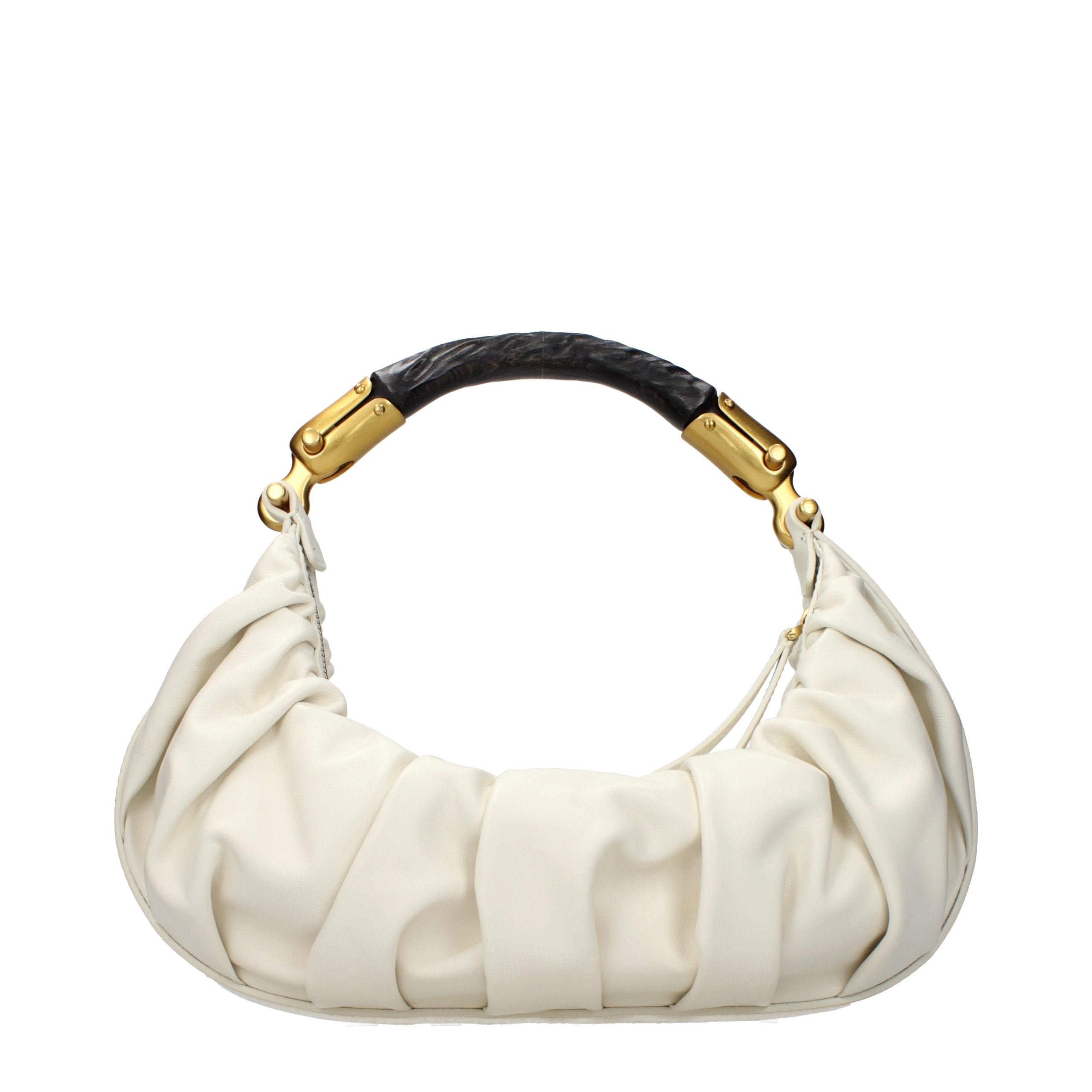 Beige Leather Handbag Bag