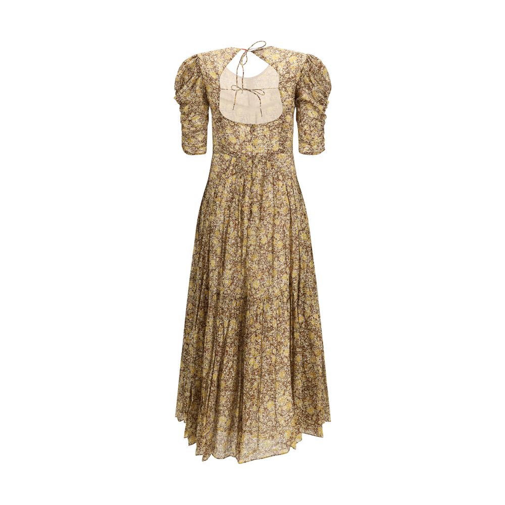 Marant Etoile 100% Cotton dress in beige — view 2