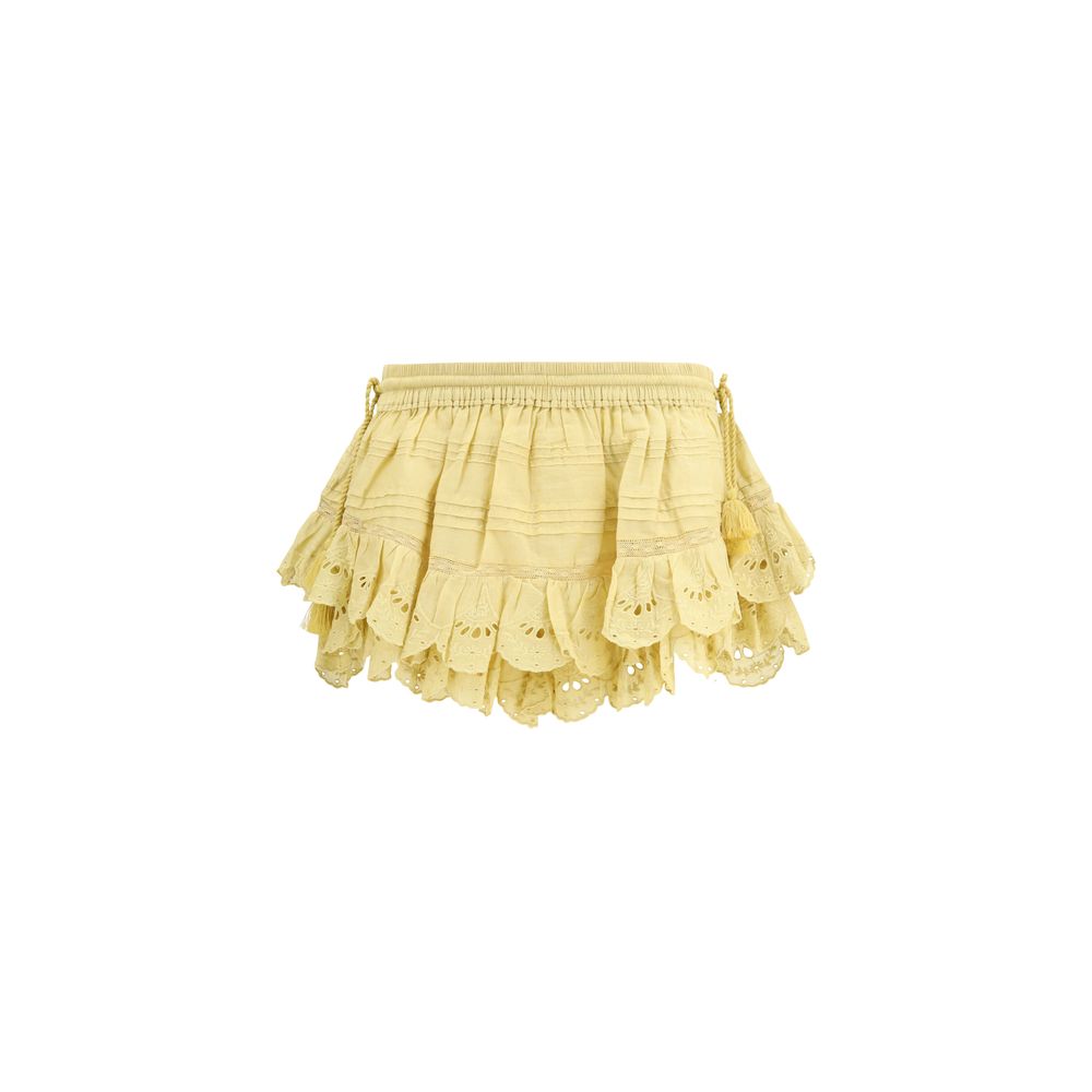 Marant Etoile 100% Cotton bermuda shorts in yellow