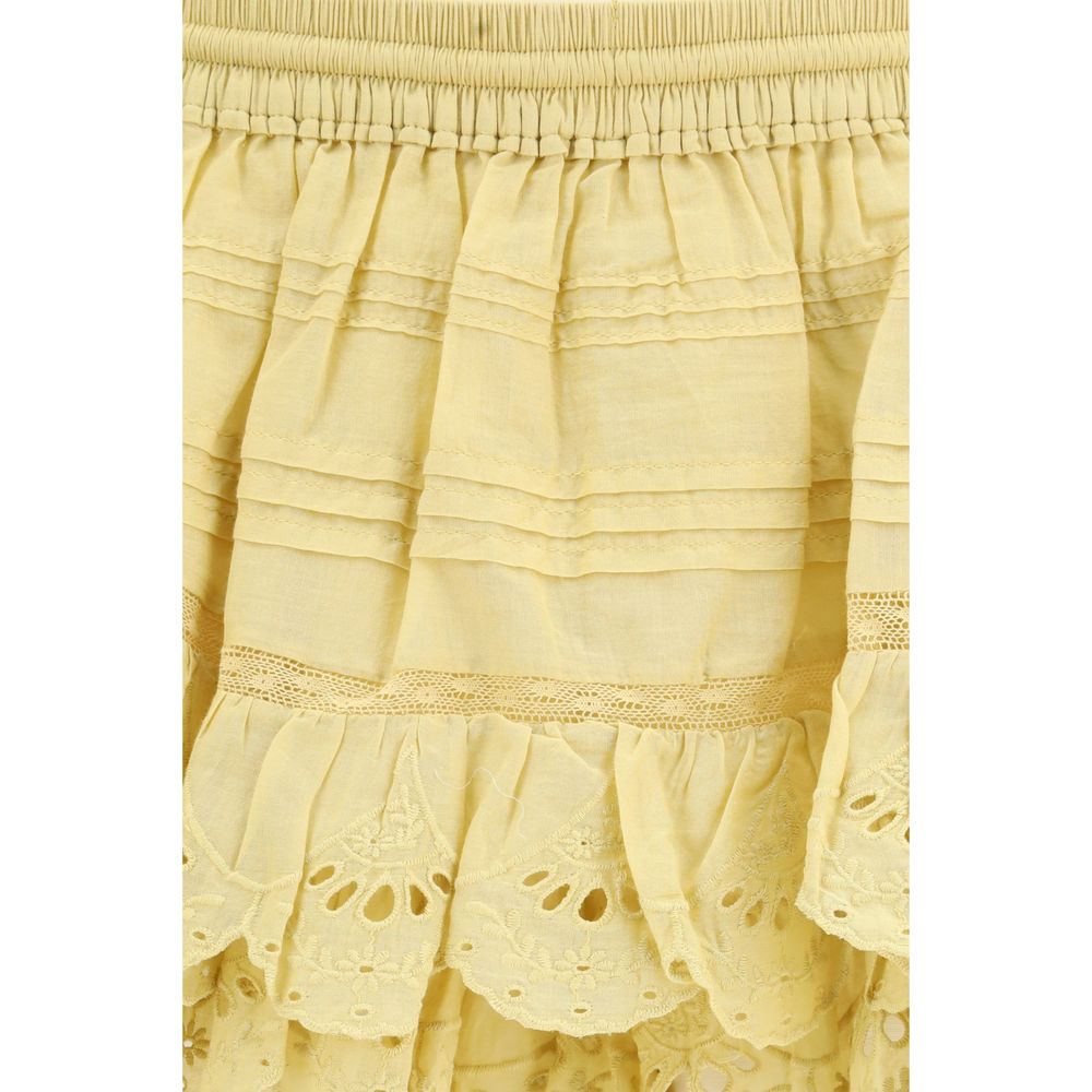 Marant Etoile 100% Cotton bermuda shorts in yellow — view 3
