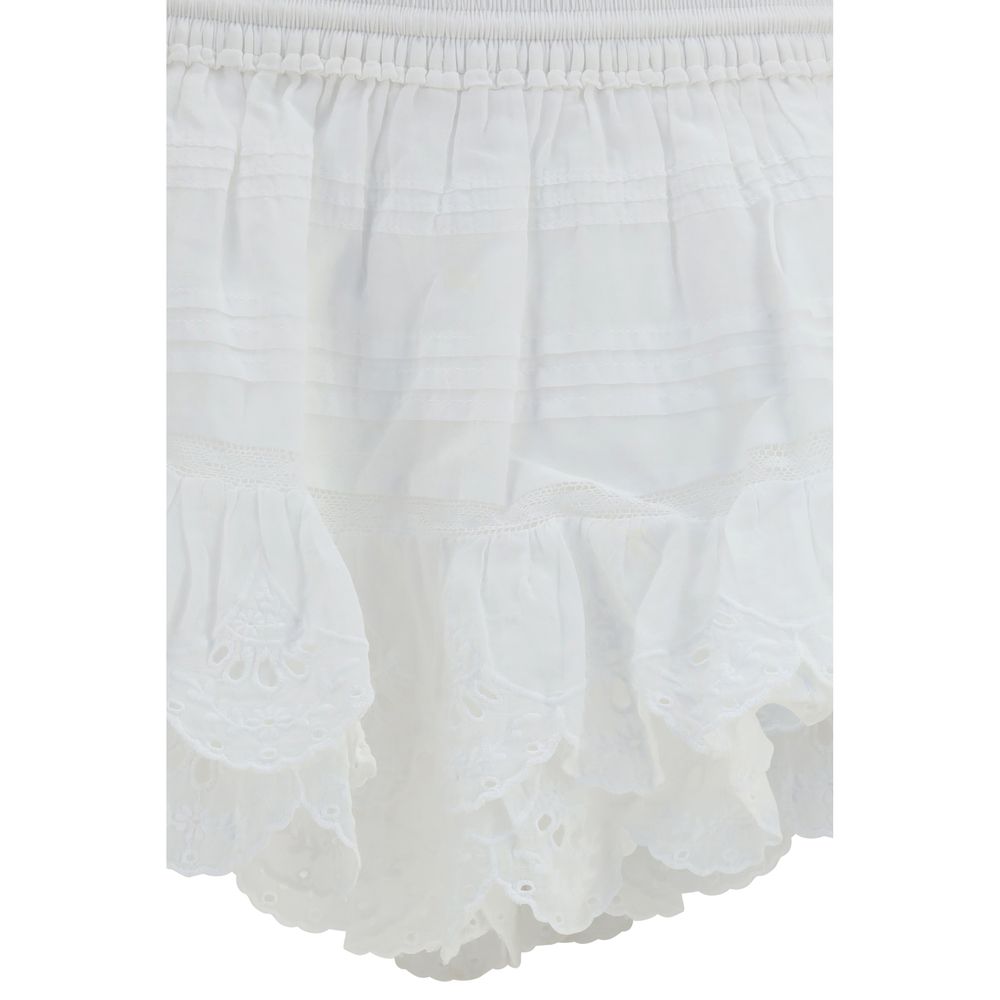 Marant Etoile 100% Cotton bermuda shorts in white — view 3