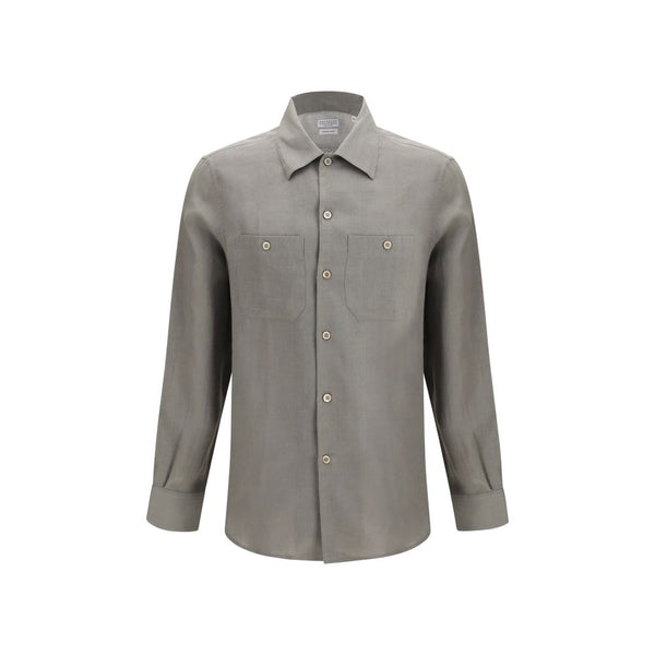 Brunello Cucinelli 100% Linen shirt in gray