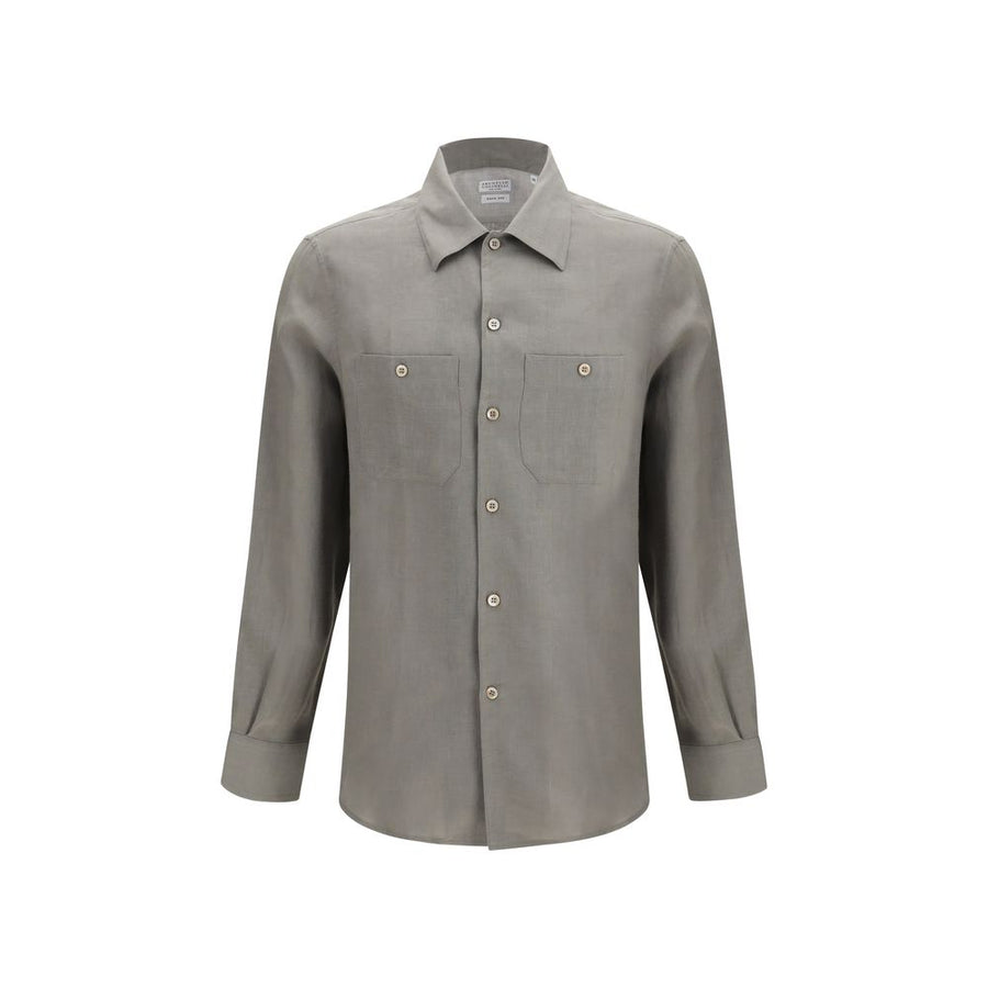 Brunello Cucinelli 100% Linen shirt in gray