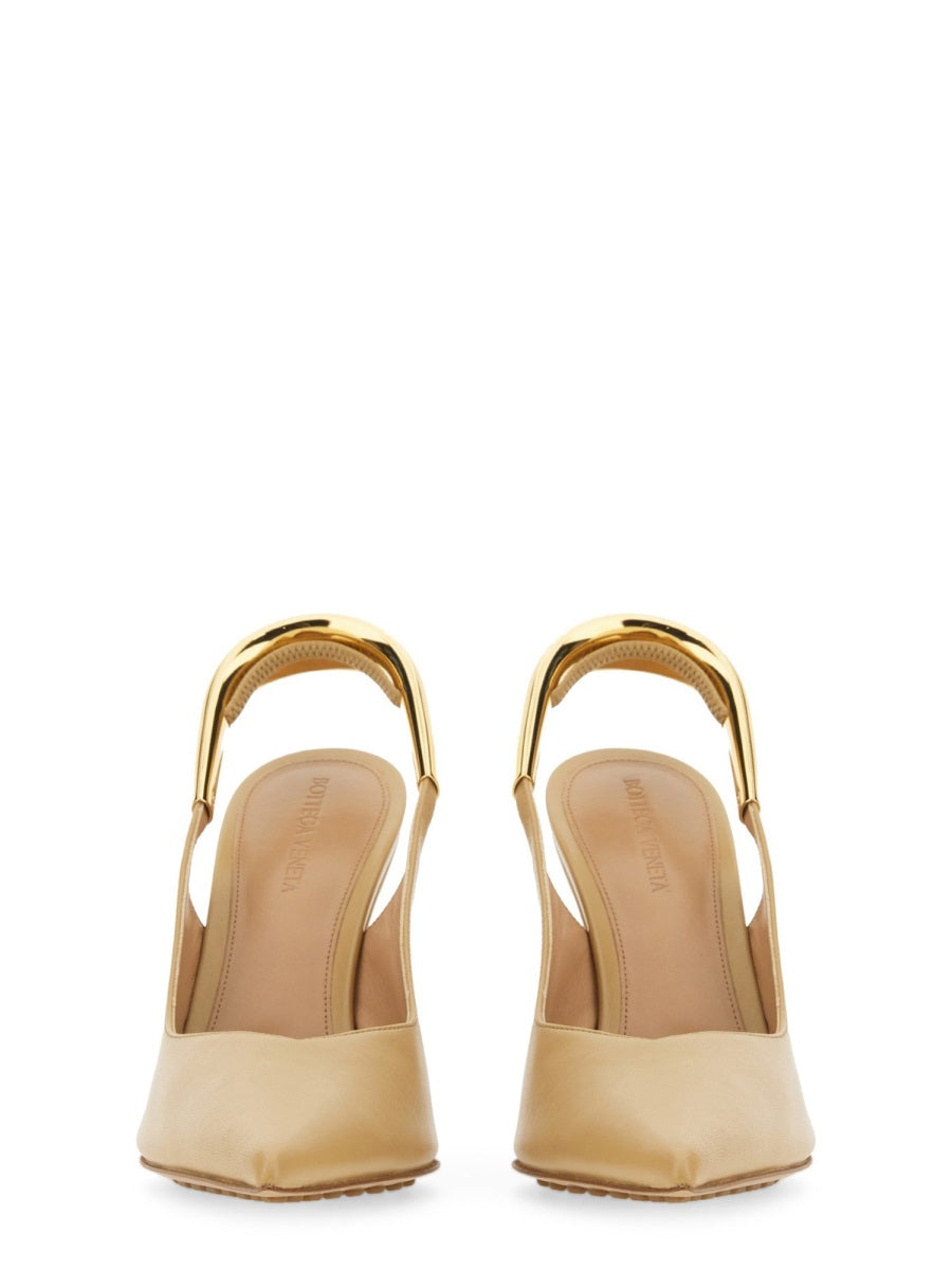 Pointed Slingback Pumps Brown