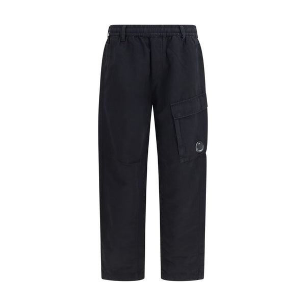 C.P. Company 56% Cotton cargo pants in black