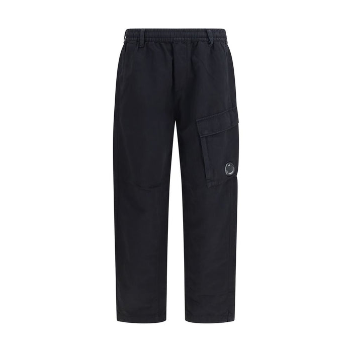 C.P. Company 56% Cotton cargo pants in black