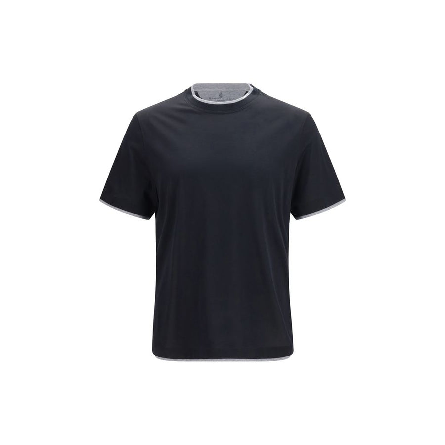 Brunello Cucinelli 62% Silk t-shirt in black