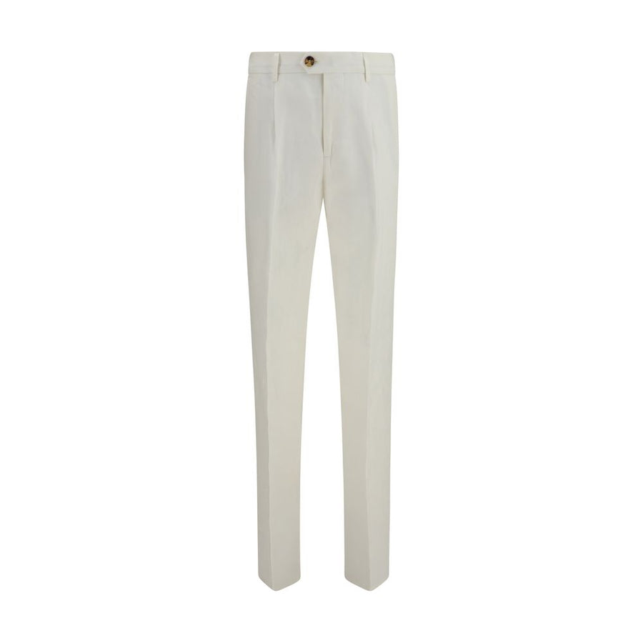 Brunello Cucinelli 100% Linen trousers in white
