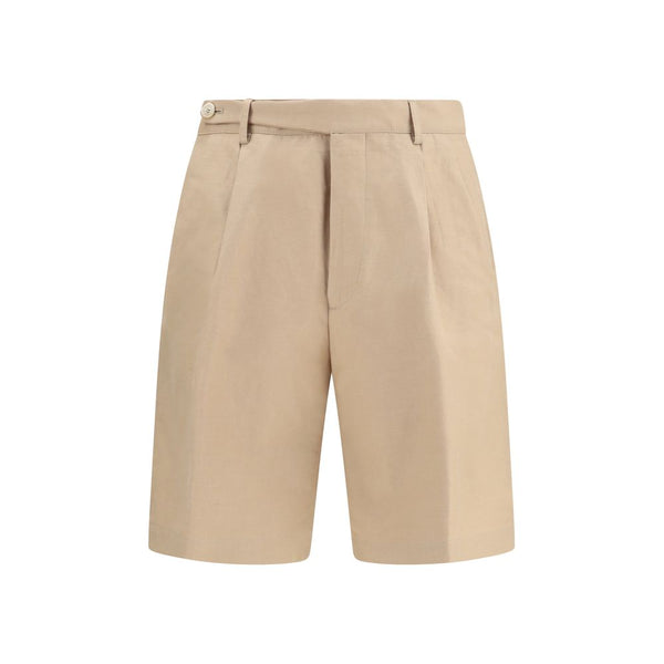 Brunello Cucinelli 69% Cotton bermuda shorts in beige