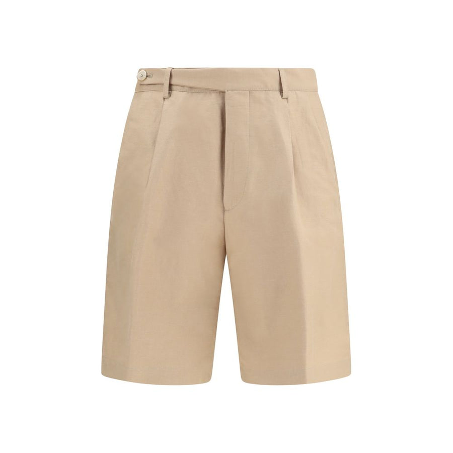 Brunello Cucinelli 69% Cotton bermuda shorts in beige