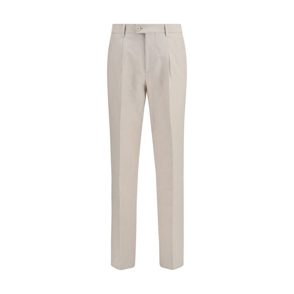 Brunello Cucinelli 69% Cotton trousers in beige