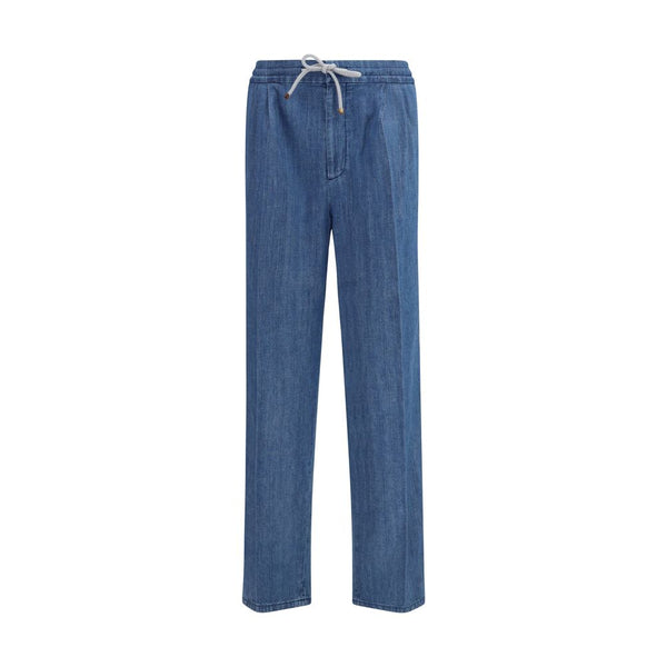 Brunello Cucinelli 100% Cotton joggers in blue