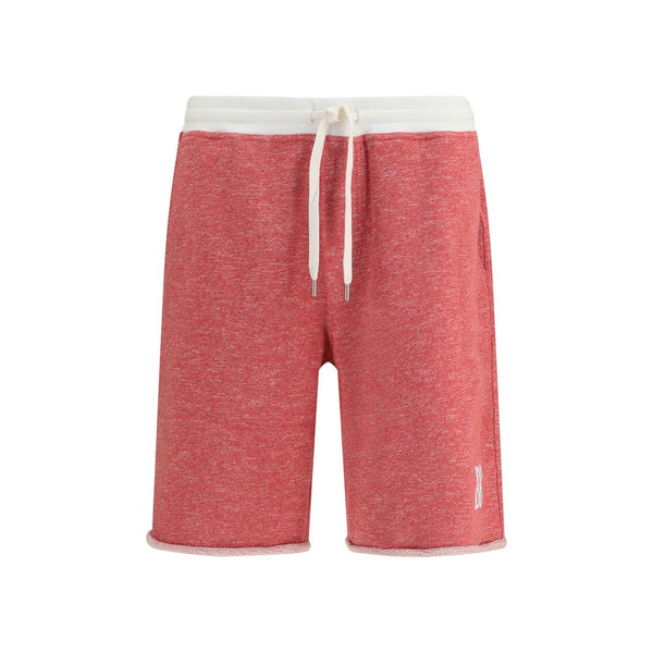 Brunello Cucinelli 91% Cotton 9% Linen bermuda shorts in red