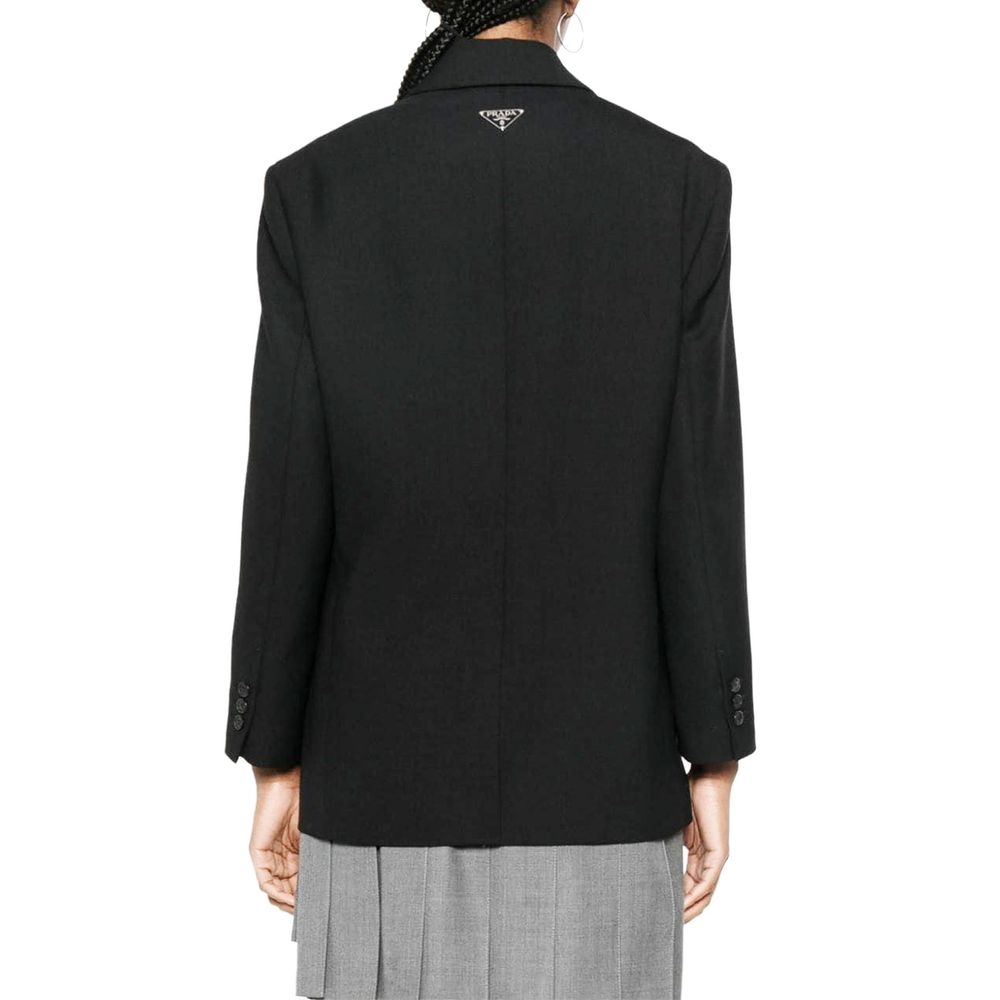 Prada 100% Virgin wool blazer in black — view 3